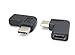 SinLoon Type C USB 3.1 Adapter,Right & Left Angled 90 Degree USB-C USB 3.1 Type-C Male to Female Extension Adapter for Laptop & Tablet & Mobile Phone（USB-C