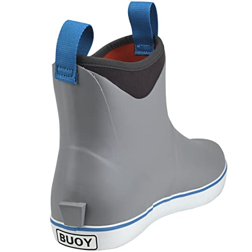 Image of Buoy Boots Men's Waterproof Rubber Fishing & Deck Boots, Ankle Rain Boots | Rubber Construction, Neoprene Lining, EVA Foam Insole, Slip-Resistant Non-Marking Outsole for Fishing, Boating & Wet Decks