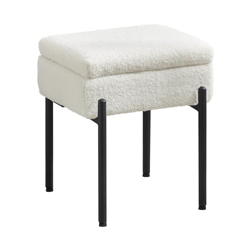 Vanity Stool Chair, Small Ottoman Stool with Storage, Makeup Vanity