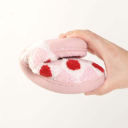 Image of Women's Men's Happy Face Heart-shaped Cat Slippers - Retro Leopard Print, Memory Foam, Soft Plush, Warm, Anti-Slip Home Shoes