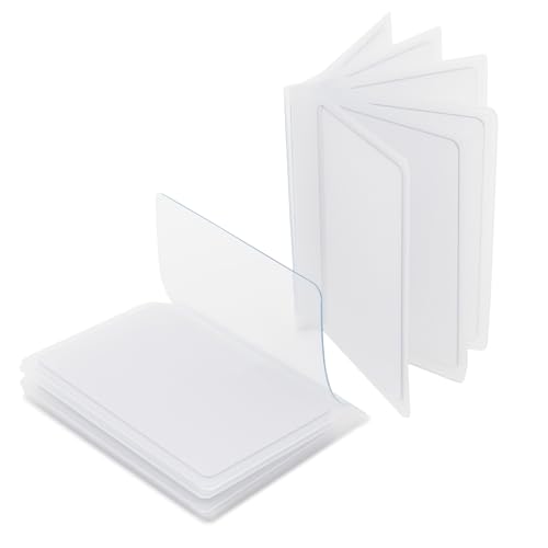 AG Wallets Set of 2 Premium Clear Wallet Inserts - Durable Vinyl Card & Photo Holders, Multiple Styles for Bifold, Trifold & Checkbook Wallets (Trifold_6 Page)