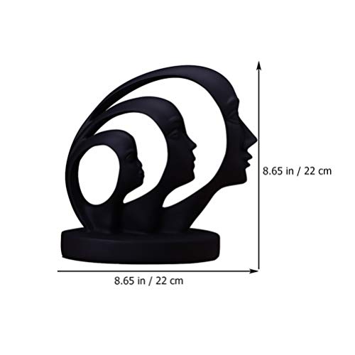 WINOMO Mulheres Negras Cara Abstrata Pensando Lady Mulheres Escultura Pensador Estátuas Estatuetas E