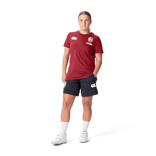 Canterbury Women's Official British & Irish Lions Cotton Rugby Jersey Tee, Red Dahlia, 10 - Image 3
