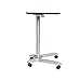 Seville Classics airLIFT Height Adjustable Pneumatic Laptop Sit Stand Desk Mobile Rolling Cart, Computer Workstation for Home Office, Classroom, Espresso, 28
