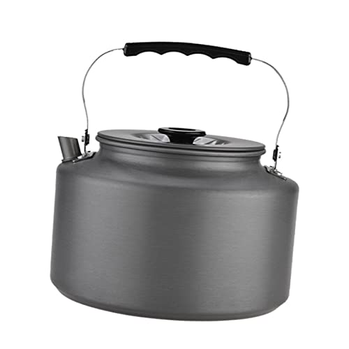 CORHAD L Tea Pot for Outdoor Camping Portable Aluminum Kettle Easy to Clean Heat Insulation Handle for Travel