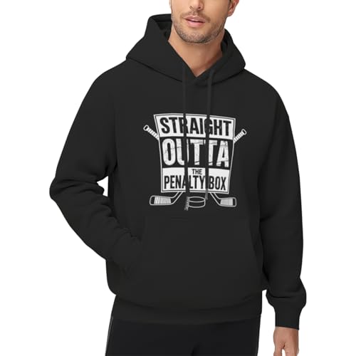 Vintage Ice Hockey Player Gift Straight Outta The Penalty Box Men Women Lightweight Kangaroo Pocket Hoodie4
