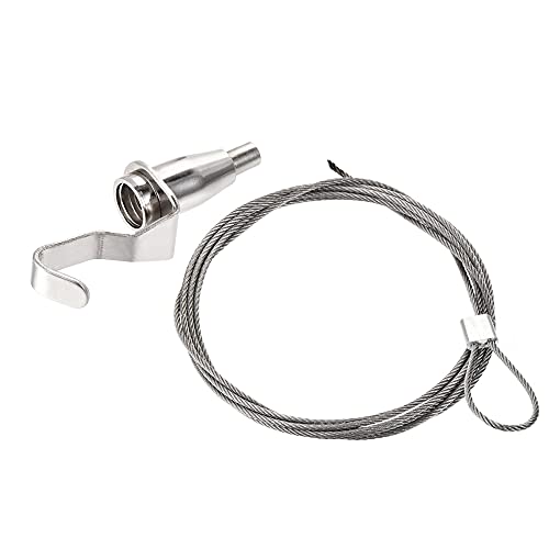 Image of uxcell Picture Hanging Wire Kit, 4pcs 1.5M Adjustable Rail Hanging System for Home Picture Art Gallery Picture Display Kit, Load 66 Lbs