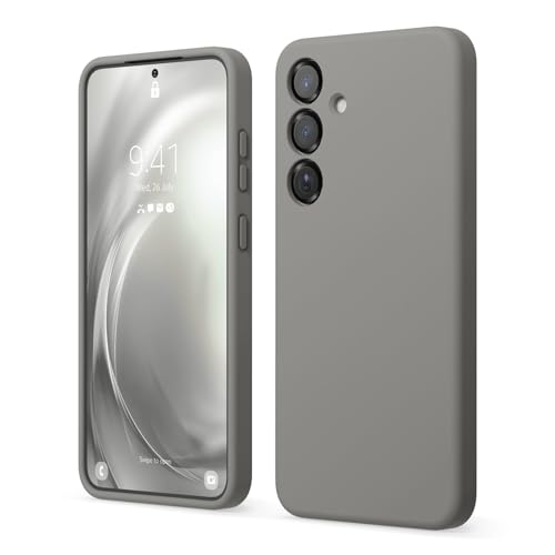 Image of elago Compatible with Samsung Galaxy S25 Plus Case, Liquid Silicone Case, Full Body Protective Cover, Shockproof, Slim Phone Case, Anti-Scratch Soft Microfiber Lining, 6.7 inch (Medium Grey)