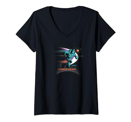 Femme Disney Pixar Lightyear Buzz Lightyear Running Poster T-Shirt avec Col en V