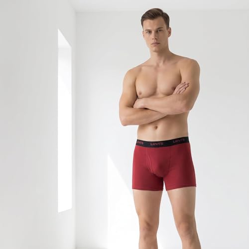 Image of Levi's 001 Classic Boxer Brief for Men | 100% Pure Cotton | Solid | Mid-Rise Men's Underwear | Anti-Roll Waistband | Durable Comfort with Extra Supportive Gusset | Functional Fly | Pack of 2