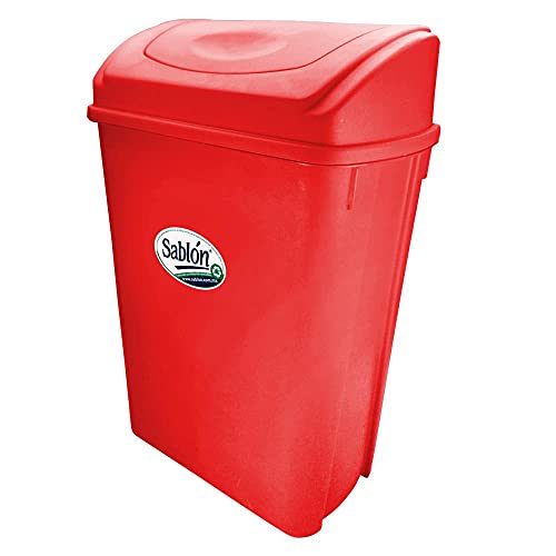 Sablon Bote de Basura 42L Rojo Tapa Balancín
