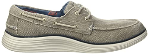 Skechers mens Status 2.0 - Lorano Oxford, Light Grey, 12 US