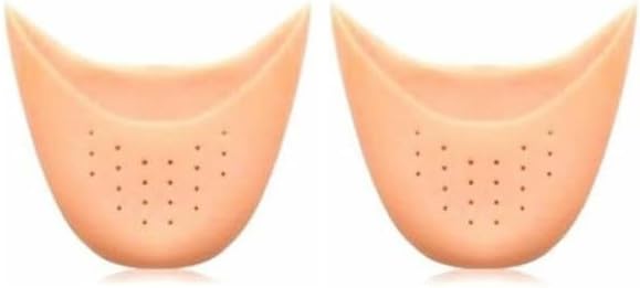 1 Pair Soft Silicone Gel Pointe Ballet Dance Shoe Toe Pads Toe Protector with Breathable Hole One Size Instant Cooling and Soothing Relief Gel Blister Pads Bunion Pads Foot Health
