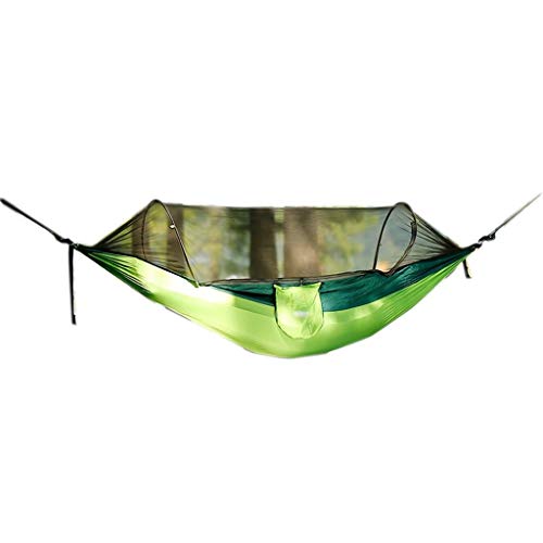 Liutao Mosquito Net Hanging Chair Home Hammock Outdoor Swing Outdoor Camping Hammock Outdoor Bedroom Swing Adult Automatic (Color : Fruit green, Size : 250 * 120cm)