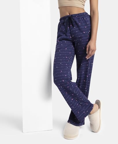 Image of Jockey RX88 Women Super Combed Cotton Printed Pyjama with Side Pockets (Colors & Prints May Vary)