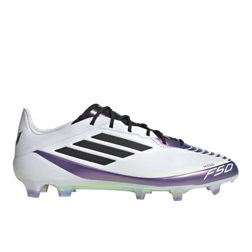 adidas Mens F50 Elite Firm Ground Messi Soccer Cleats - Black, White - Size 11 M