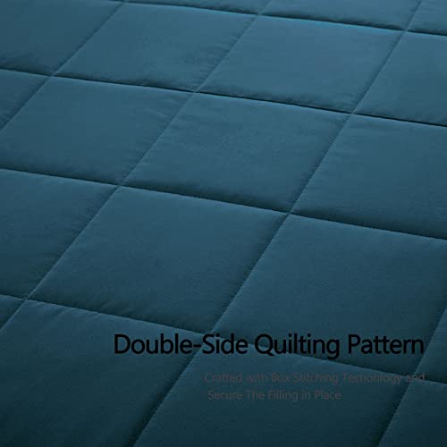 Comflive Down Alternative Blanket, Queen Size Blanket With Satin Trim, Bed Blanket For All Seasons - Winter Summer Comfort Soft - Moisture Absorption And Removal Treatment (Teal, Full/Queen) #TOP3