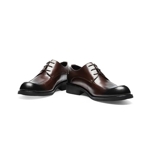 Men's Genuine Leather Dress Oxford Dress Shoes Classic Lace-Up Gradient Toe Formal Business Shoes for Office Professional Occasions2