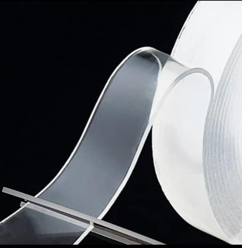 SANS OCEAN 10FT~3M Double Sided Adhesive Grip Silicon Tape, Easy to Remove No Traces, Reusable and Washable Sticky Anti-Slip Gel Tape for Photos Posters, Fix Carpet Mats or Office Wall