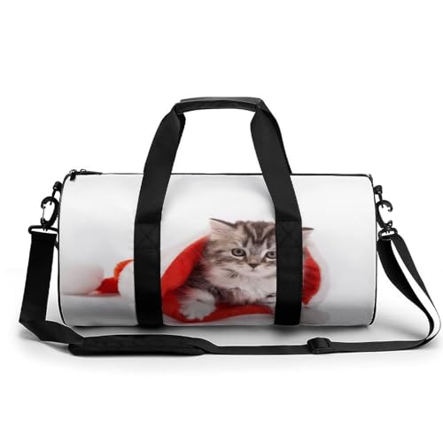 Sac week-end chat de Noël pour éviter les bagages cabine trop lourds en voyage