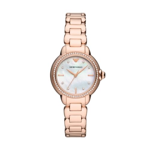 Emporio Armani Women's Three-Hand Rose Gold-Tone Stainless Steel Watch (Model: AR11523)