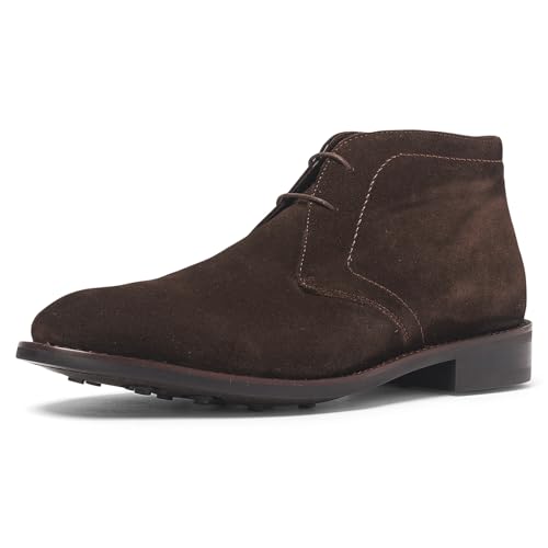 Anthony Veer Wilson Chukka Boots for Men | Pull-up Dress Boot | Goodyear Welt Construction | Durable Rubber Outsole & Cushioned Footbed | Full Grain Calfskin Leather/Suede Upper