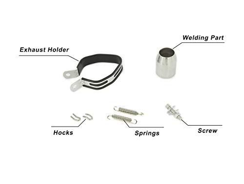 Wetoto Universal 1.5-2\" Inlet Motorcycles Scooters Exhaust Muffler Pipe with Removable DB Killer fit for Z750 CBR125 CB400 Z800 ZX-6R ZX-10R GSXR