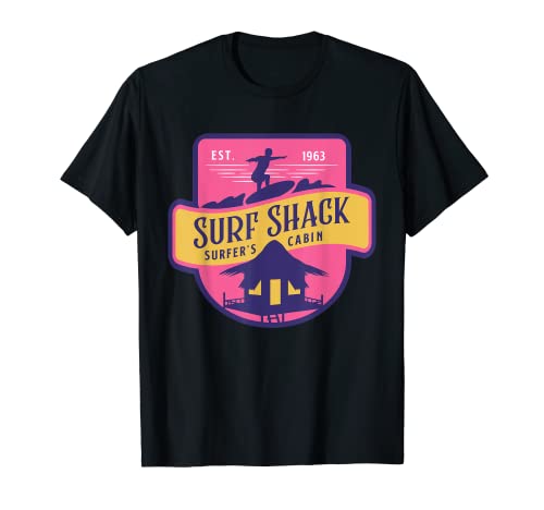 Surf Shack 1963 vacaciones verano viajes surf playa retro Camiseta
