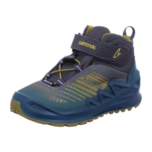 LOWA Merger GTX QC JR 3/4 Boots, Petrol Mustard, 7.5 Little Kid