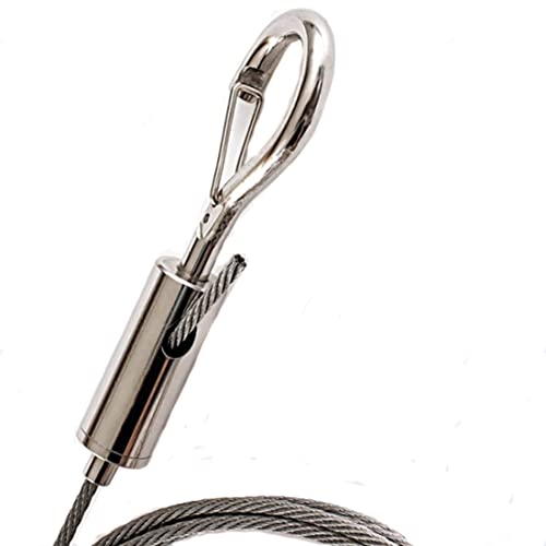 Image of 2Pcs Adjustable Picture Hanging Wire Mirror Frame Kit 2m x1.5mm Heavy Duty Stainless Steel Wire Rope for Mirror Hanging Hardware, Light Lamp, Billboards,Basket Flowerpot Hold Up to 20kg