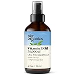 Sky Organics Vitamin E Oil Blend for Face, Organic Antioxidant Facial Oil, 30,000 IUs to Deliver Reparative Moisture and Soothe Dry, Damaged Skin, 100% Pure & Cold-Pressed, 3.97 fl oz, 117 ml
