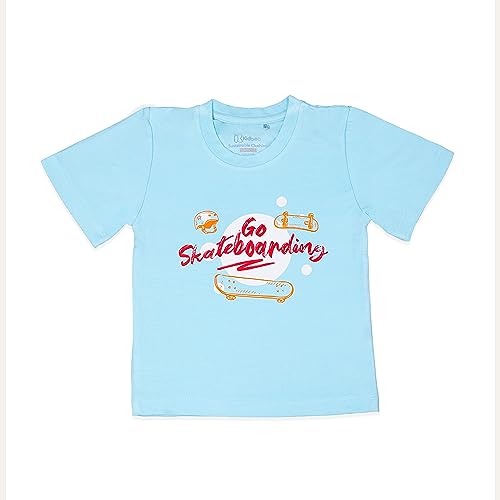 Image of Kidbea Boy's Modern Fit T-Shirt (202307 Blue