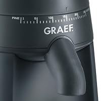 GRAEF CM702 - Elektrische Kaffeemühle, Bohnenbehälter 250 g, Herausnehmbares Edelstahl-Kegelmahlwerk, 24 Mahlgrade, Kaffeemühle Siebträger, Bis 12 Tassen Filterkaffee, Aromaschonendes Mahlen, Schwarz – Ansicht 4