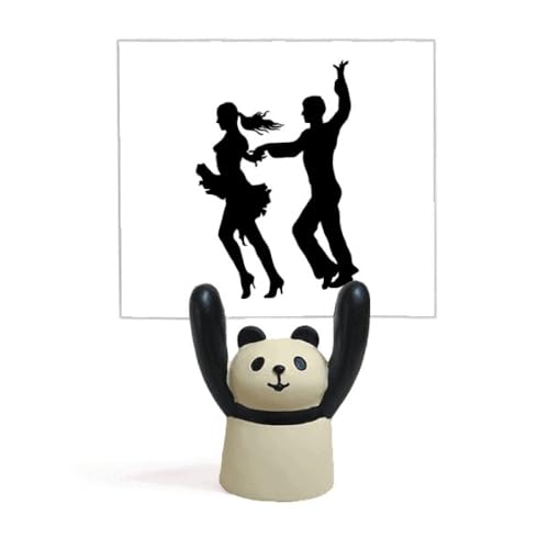 Memo holder danseur duo panda mignon pour pince à notes de bureau