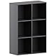 Vida Designs Durham Cube Bücherregal Aufbewahrung Organizer Wohnzimmer Bücherregal Home Office Möbel (6 Würfel, Schwarz)