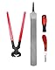 QWORK® 3-TLG Pferd Hufschmied Professionelle Huftrimm Werkzeug Kit, Hufmesser Hufschneidezange Hufraspelt