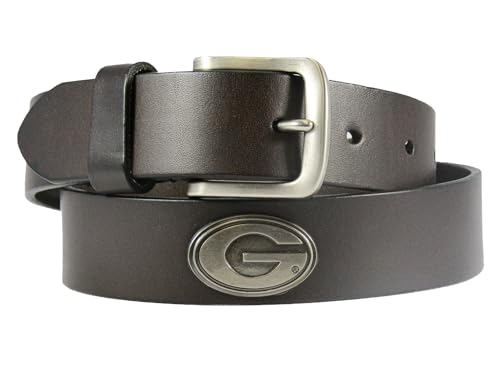 ZEPPELIN ZeppelinProducts UGA-BOLP-BRW-46 Georgia Concho Brown Leather Belt44; 46 Waist