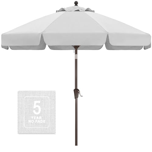 Image of MASTERCANOPY 9ft Olefin Valance Patio Umbrella White