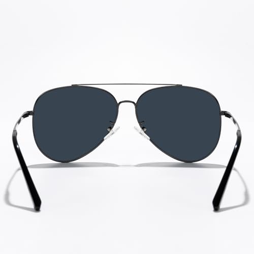 Retro Aviator Sunglasses for Women Men Fashion Metal Double Bridge Shades Perfect for Driving Travel Street Style UV4004