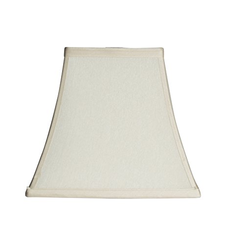 Urbanest Square 5.25x9x8" Softback Bell Lampshade, Cream, Faux Silk, Spider - Thumbnail 3