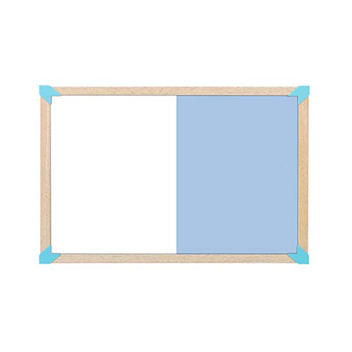CUTPOIY ホワイトボード 片面 2色 スプライシングカラー ホワイトボード 木製フレーム ホームオフィス 学生 メッセージ メモ 落書き 教え用 (サイズ:60X90cm、色:青) (ブルー 45X60cm)