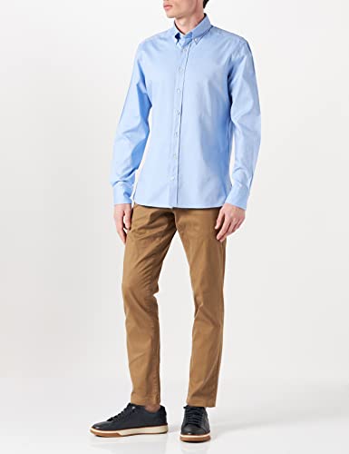Hackett Oxford Dobby Multi TRM Camicia, Blu (Sky