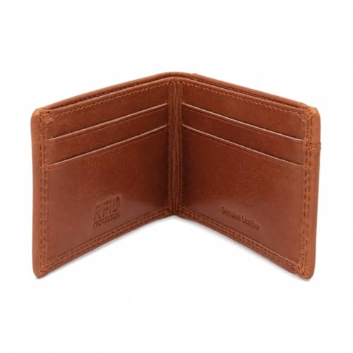 Cartera compacta de piel legítima para llevar tarjetas y monedas en el bolsillo 2