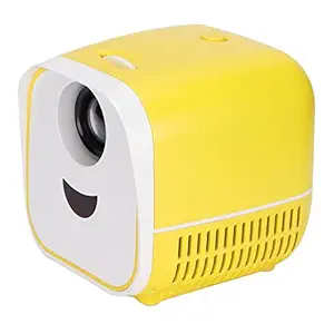 Mini Portable Projector, High Definition Digital Projectors, 1080P Video Projector with Remote Control Home Theater Movie Projector with Built in HiFi Speaker, Stereo Surround Sound Effects(EU)