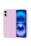 シズカウィル iPhone 16 Plus 用 ケース カバー シリコン 耐衝撃 スマホケース コットンキャンディ パープル 1個入り