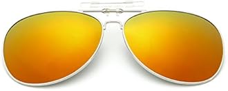 Dooppa Clip On Flip Up Polarized Sunglasses for Prescription Glasses