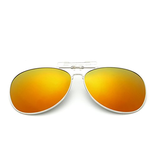 Dooppa Clip On Flip Up Polarized Sunglasses for Prescription Glasses