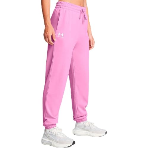 Under Armour Pantaloni sportivi da donna Rival Terry Joggers, comodi da allenamento, traspiranti, da donna, L
