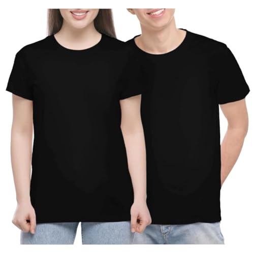 π 10 Best Shirts for DTF For 2025π 4 SDN CUSTOM 5 Pack Unisex Adult Polyester Black T-Shirts for Sublimation - Short Sleeves - Crew Neck - Screen Printing - DTF Transfer (XX-Large)