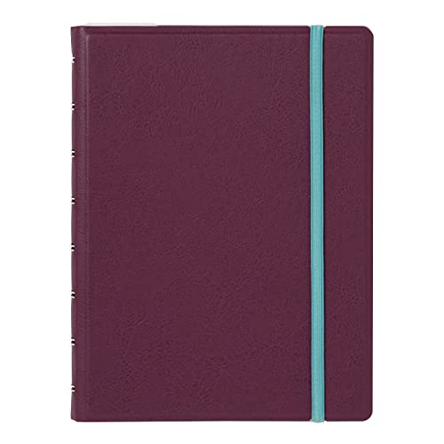 Carnet rechargeable Filofax A5 prune 112 pages lignées pour organisation